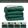 thumbnail image 5 of Nestl Full Size Comforter Sets, 3 Piece Bed in a Bag, Reversible Down Alternative Bedding Set, Hunter & Sage Green, 5 of 10