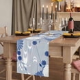 thumbnail image 2 of Table Runners 70 Inches Long Dress Scarves, Blue White Floral Farmhouse Coffee/Dining/Kitchen Table Decor, Holiday Table Runner, Spring Botanical Leaves Farmhouse 13x70 Inch, 2 of 9