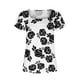 thumbnail image 5 of Fiudx Ofertas y Liquidaciones Blusa Holgada de Manga Corta con Cuello En V Informal Estampada a La Moda para Mujer, 5 of 5
