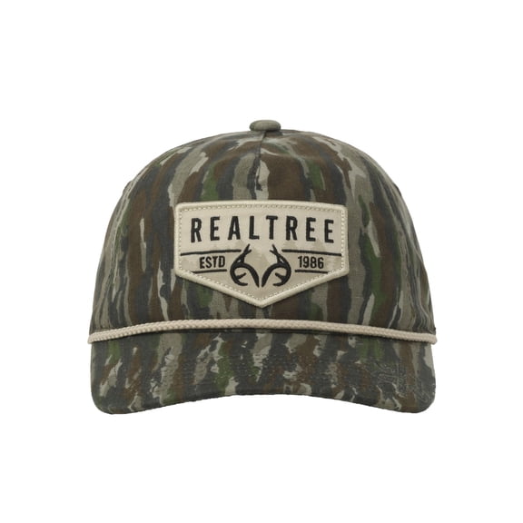 Realtree® Original Camo 5-Panel Cap – Unstructured with Fabric Patch, Snapback, One Size