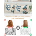thumbnail image 4 of Hokiten Pillow Cases Queen Size Set of 2, Couch Pillow Covers, Happy Father's Day Satin Pillowcases with Zipper for Hair/Skin, Pillow Protector Cover, Blue Gnomes Floral Linen 20x30 Inches, 4 of 6
