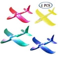 thumbnail image 2 of SAYFUT 4 PCS Led Rainbow Light Hand Airplane Toys for Kids 18.89 INCH Large Throwing Foam Plane Glider for Boys Girls Birthday Gift Glow in The Dark Outdoor Sport Flying Game Toy, Blue/ Red/ Green, 2 of 8