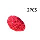thumbnail image 2 of Decoración de Pascua Juego de bolas de ratán tejidas de 6,5 cm, 2 adornos de fibra con huevos, azul claro rosa rojo púrpura verde amarillo, decoración para fiestas colgantes, 2 of 6