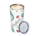 thumbnail image 3 of Kll Music Lover Dinosaur Stainless Steel Vacuum Insulated Coffee Cup 20 Oz Insulated Travel Mug Water Cup With Leak-Proof Straw Lid & Flip Lid,1 Metal Straws,1 Cleaning Brush, 3 of 8