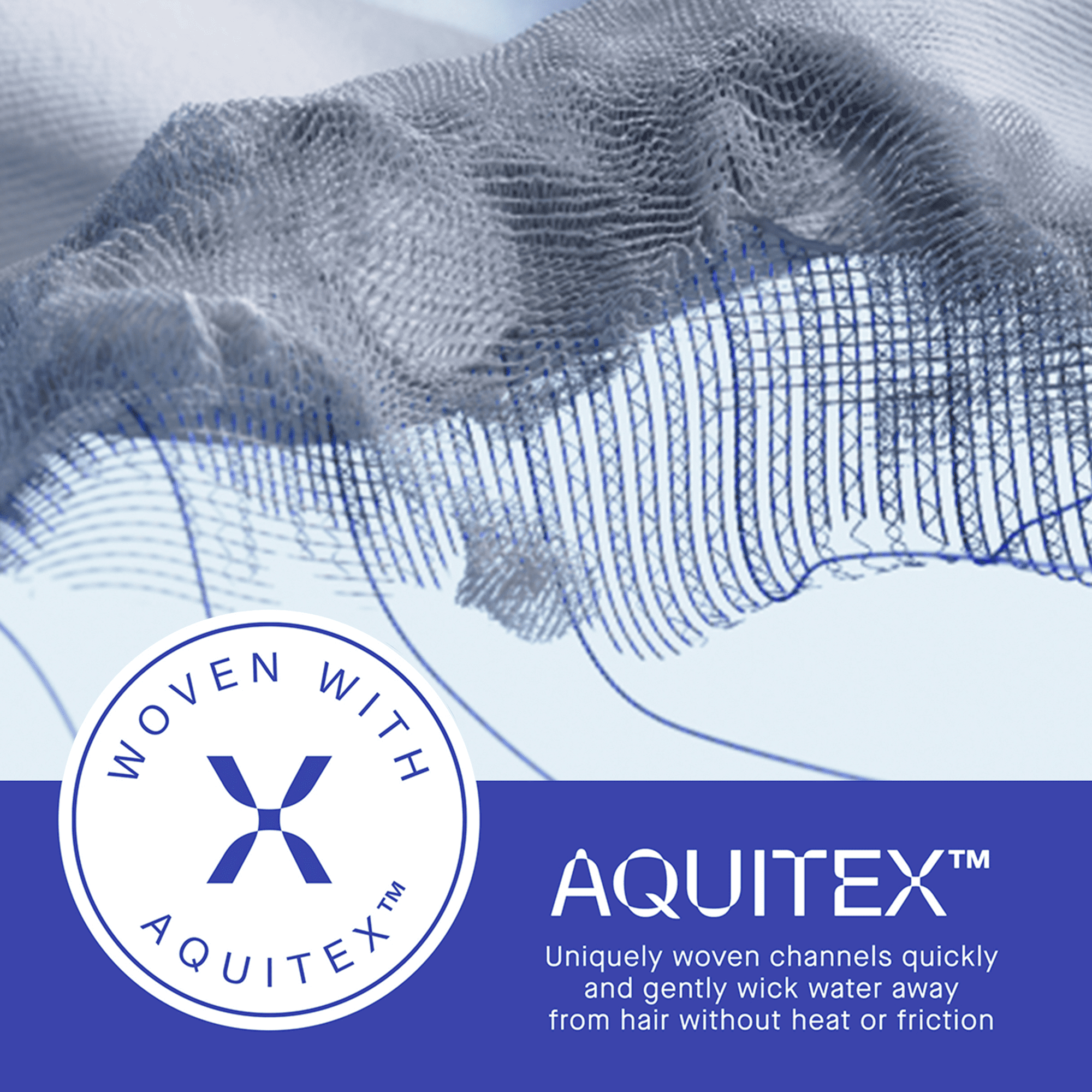 AQUIS Towel Hair-Drying Tool, Water-Wicking, Ultra-Absorbent Recycled Microfiber, Whitecap