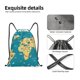 thumbnail image 4 of Fotbe World Map With Landmarks Bolsa Mochila con Cordón Estampada, Bolsa de Gimnasio Deportiva, Bolsa Cinch, Bolsa con Cordón para Hombres y Mujeres-Small, 4 of 6