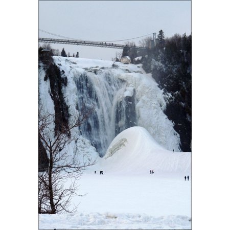 24"x36" Gallery Poster, Ice formation at foot of Montmorency Falls east of Quebec Canada