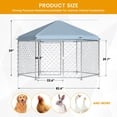 thumbnail image 6 of Betisef 6.9x6.9x4.9 ft Large Dog Kennel Outside with Roof,Outdoor Dog Kennel with Lock for Outdoor Backyard, 6 of 8