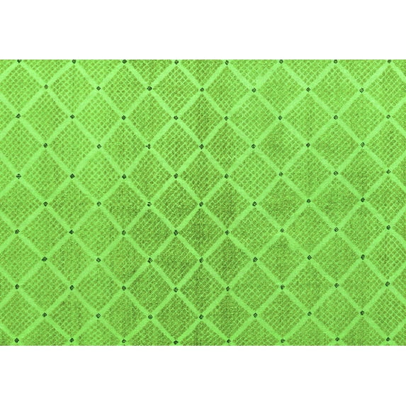 Ahgly Company Indoor Rectangle Abstract Green Modern Area Rugs, 5' x 7'