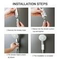 thumbnail image 4 of 2 Pcs Shower Head Holder Durable Reusable Removable Silicone, Grey, 4 of 6