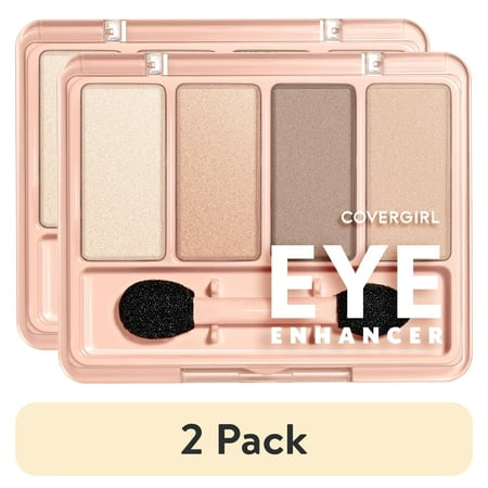 (2 pack) COVERGIRL Eye Enhancers 4-Kit Eyeshadow, 280 Natural Nudes, 0.19 oz