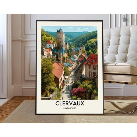 Clervaux Luxembourg Poster, Unframed Paper Poster 8x10in