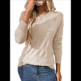 thumbnail image 3 of Suéter de Punto Suave para Mujer, Top Informal Elegante de Otoño Albaricoque S, 3 of 8