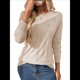 thumbnail image 3 of Suéter de Punto Suave para Mujer, Top Informal Elegante de Otoño Albaricoque XL, 3 of 8