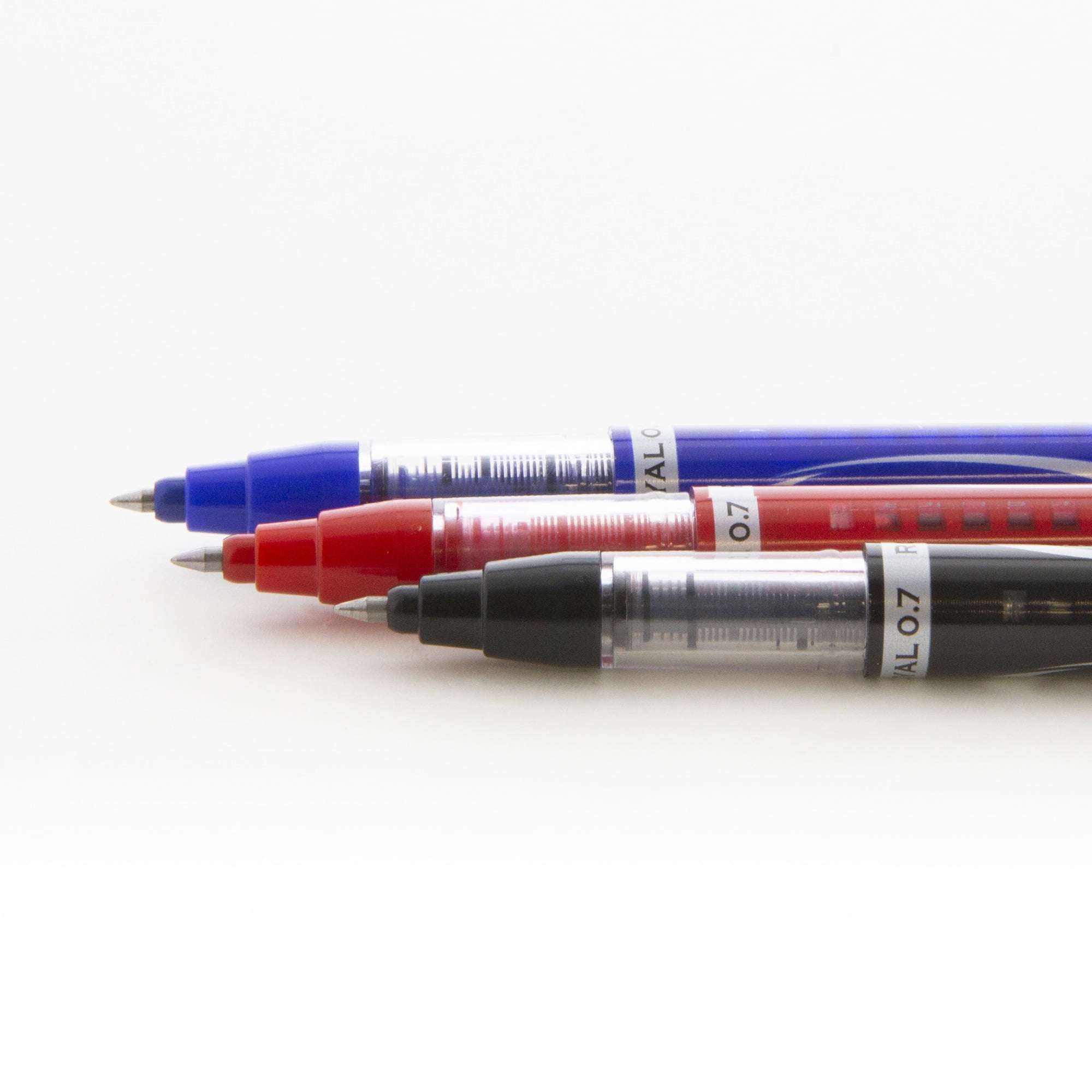 BAZIC Royal Red Color Rollerball Pen 0.7mm w/ Regulator, (3/Pack), 1-Pack