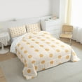thumbnail image 3 of Manfei Geometric Circle Dot Queen Comforter Set,Cute Polka Dot Bedding Sets,Yellow Wave Point Bedding Comforter Set For Girls,Ultra Soft Home Decor Reversible,3 Pieces, 3 of 8