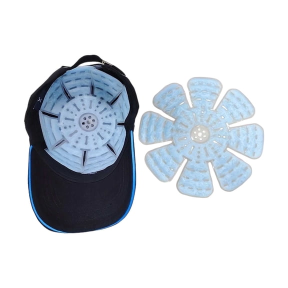 Head Ice Pack, Ice Cold Hat Cooling Pad, Breathable Cooling Insert For Baseball Caps & Sun Hats, Reusable Cool Gel Liner For Hiking & Camping Summer,1
