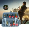 thumbnail image 1 of Opolski Pack Of 10/Box Lightweight Fishing Lures 3 Hooks Metal Sharp Simulation Sequins Baits Kit for Outdoor, 1 of 7