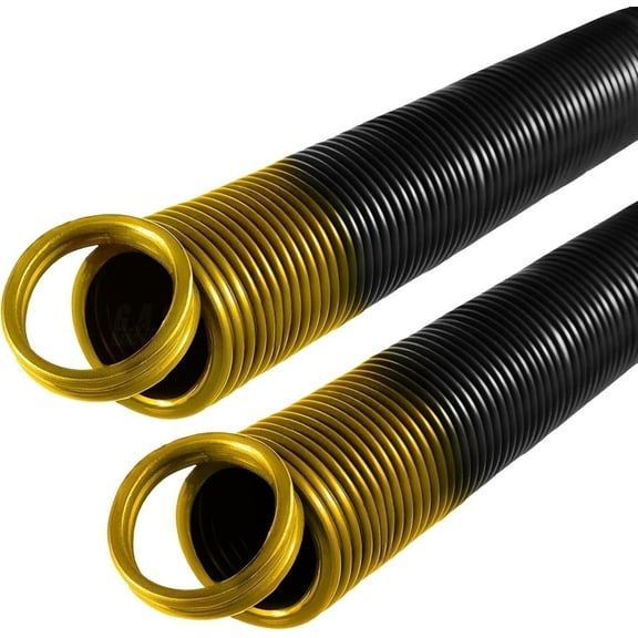 80 lb. Heavy-Duty Double-Looped Garage Door Extension Spring (2-Pack) - GOLD | Springs for Garage Door Replacement Hardware Repair