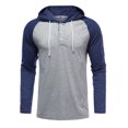 thumbnail image 6 of AZoiNM Men's Henley Hoodie Long Sleeve Raglan Color Block Pullover Sweatshirt Casual Straight Fit Hooded Shirt, 6 of 11