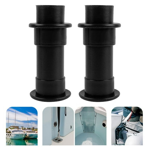 2pcs Plastic 3/4IN Boat Drain Tube Thru-hull Thru Hull Fitting for Baitwell