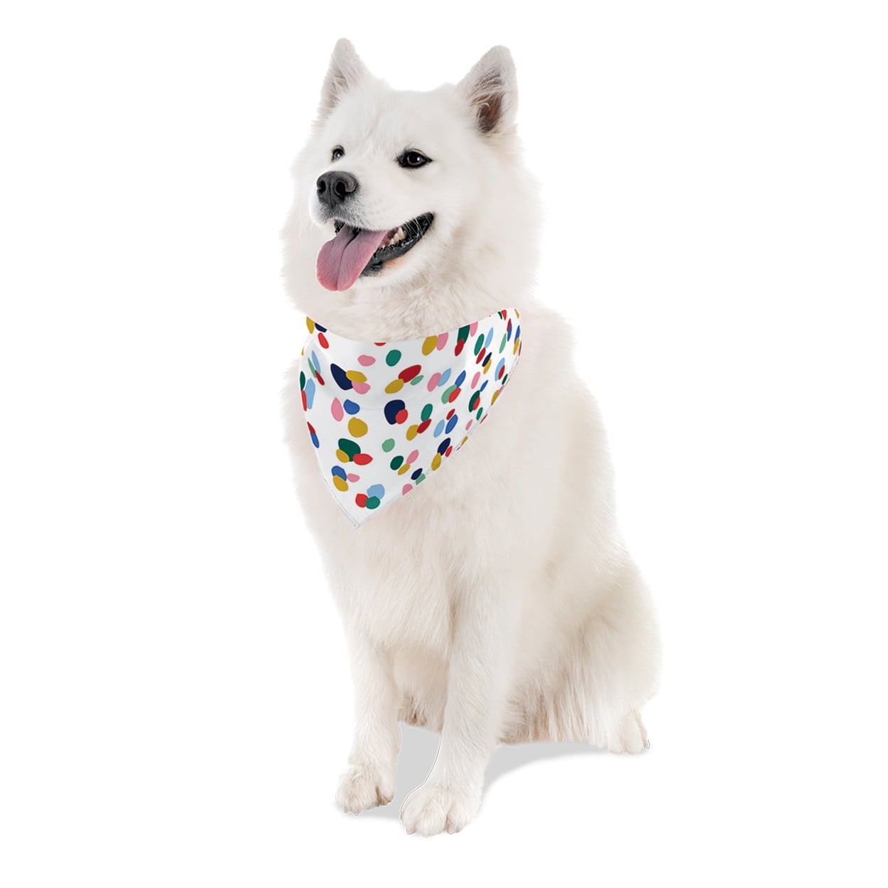 Sublimation Pet Bandanas with Collars by Make Market – White Polyester DIY Dog Scarves with Adjustable Black Collar - 12 Pack