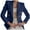 B Navy, variant on Womens Blazer 2026 Gold Button Long Sleeve Office Blazers Bussiness Casual Jackets Work Suit with Pockets