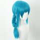 thumbnail image 2 of Peluca de cosplay azul trenzada con flequillo, 48 cm, sintética, de alta resolución, 2 of 3
