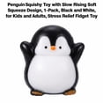 thumbnail image 2 of Penguin Squishy Toy with Slow Rising Soft Squeeze Design, 1-Pack, Black and White, for Kids and Adults, Relaxation Squeeze Toy, 2 of 3