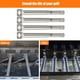 thumbnail image 4 of Quemador de tubo recto Zhivalor para parrilla de gas acero inoxidable ajustable universal 4 unidades plateado, 4 of 5