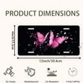 thumbnail image 2 of Pink Splatter Butterflies Front License Plate, Metal License Plate, Funny Standard Plates Personalized Novelty Decorative For Men/Women/Boys/Girls Car 6×12 Inch, 2 of 7