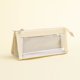thumbnail image 1 of Pencil bag, mesh storage bag, large capacity zipper, transparent, foldable, portable, durable polyester, for office, exam preparation, stationery organization, travel friendly, lightweight, 1 of 9
