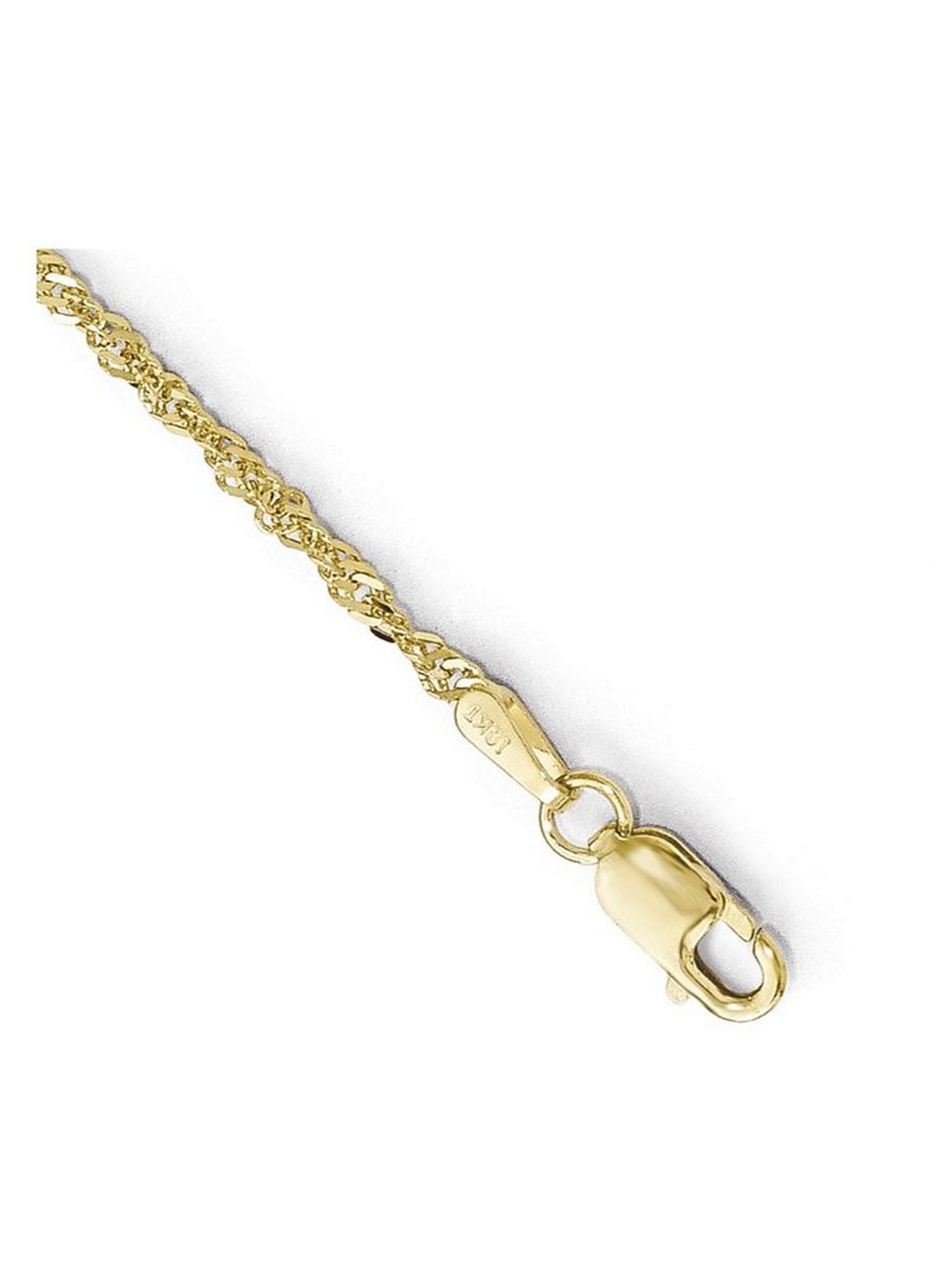 10k Sparkle Singapore Chain Necklace in 10 kt Yellow Gold