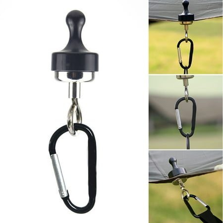 

Portable Magnetic Tent Hook With Carabiner Multipurpose Heavy Duty Magnet Hanger For Outdoor Camping Picnic