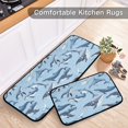 thumbnail image 6 of Dailycode 2 Pcs Kitchen Rug Set Non Slip Absorbent Soft Floor Mats for Kitchen Bathroom Different Whales 19.7"x27.6"+19.7"x47.2", 6 of 7