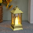 thumbnail image 4 of LEHOZIHEQ Lantern, Hanging Glass Panes Lantern, Decorative Hanging Small Vintage Lantern Centerpiece Battery Powered for Wedding Table, 4 of 6