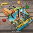 thumbnail image 5 of Picia Cozy Cartoon Backyard for Tote Bag for Women with Zipper, Gym Tote with Compartments, Laptop Work Tote Nurse Dance Yoga Bag for Sport, Travel, 5 of 7