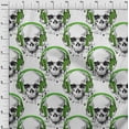 thumbnail image 3 of oneOone Cotton Poplin Green Fabric Skull Dress Material Fabric Print Fabric By The Yard 56 Inch Wide, 3 of 4