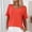 Orange, variant on ATENAR Shirts for Women Short Sleeve Casual Womens Shirts V Neck Tee Orange M