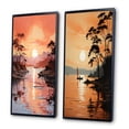thumbnail image 3 of Designart "Golden Sunrise formd II" Sunrisesunset Framed Wall Art Set Of 2 - Yellow Landscapes Gallery Wall Frame Set For Home Decor, 3 of 6