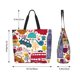 thumbnail image 5 of Fotbe London Symbols Bolsa Tote Estética de Lona con Estampado para Mujer - Bolsa Reutilizable de Hombro Casual para Vacaciones, Compras, Trabajo y Gimnasio, 5 of 8