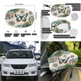 thumbnail image 6 of Yuyamidu Dahlia Car Hood Cover Wrap and Side Mirror Covers Set of 3 Butterfly Auto Exterior Rear View Accessories for Sedan Car Bonnet Banner Vehicle Exterior Decoration, 6 of 7