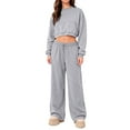 thumbnail image 6 of Oversized Sweatpants for Women Wide Leg Baggy Pants Low Waist Drawstring Lightweight Athletic Casual Pants 2026 Light Gray 2XL, 6 of 7