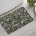 thumbnail image 2 of Green Pioneer Flower Pattern Bathroom Rugs Mat,Non Slip Microfiber Bathroom Rug,Rubber Backing,Soft Bathroom Mats for Bathroom Floor,Tub and Shower,17x27in(43x68cm), 2 of 5