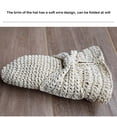 thumbnail image 4 of Qarigey Lady Summer Sombrero de paja Bowknot Floppy Wide Brim Sun Hats Playa Deporte Ahuecado Plegable De moda para damas adultas Sombreros Beige M (56-58 cm), 4 of 6