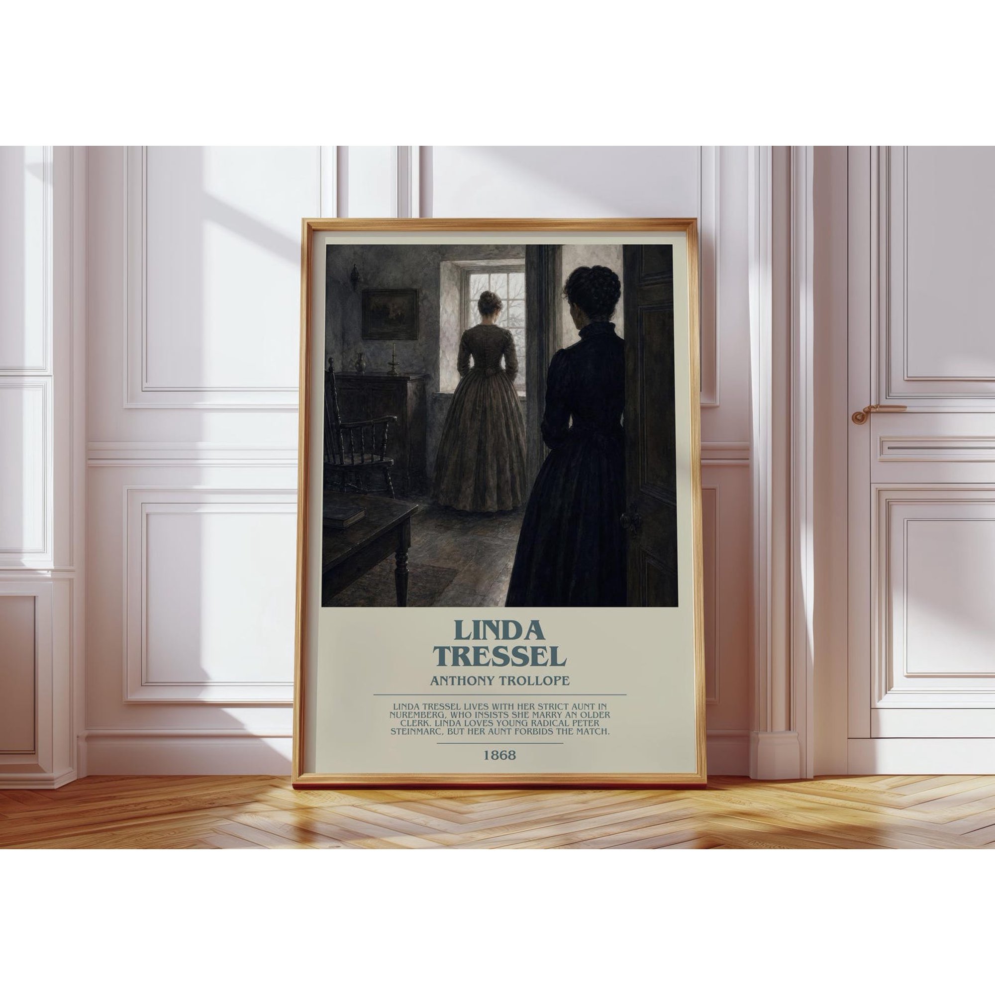 Linda Tressel by Anthony Trollope Modern Book Print Poster Classic Literature Literary Art Reader Gift Bookshelf Decor UNFRAMED