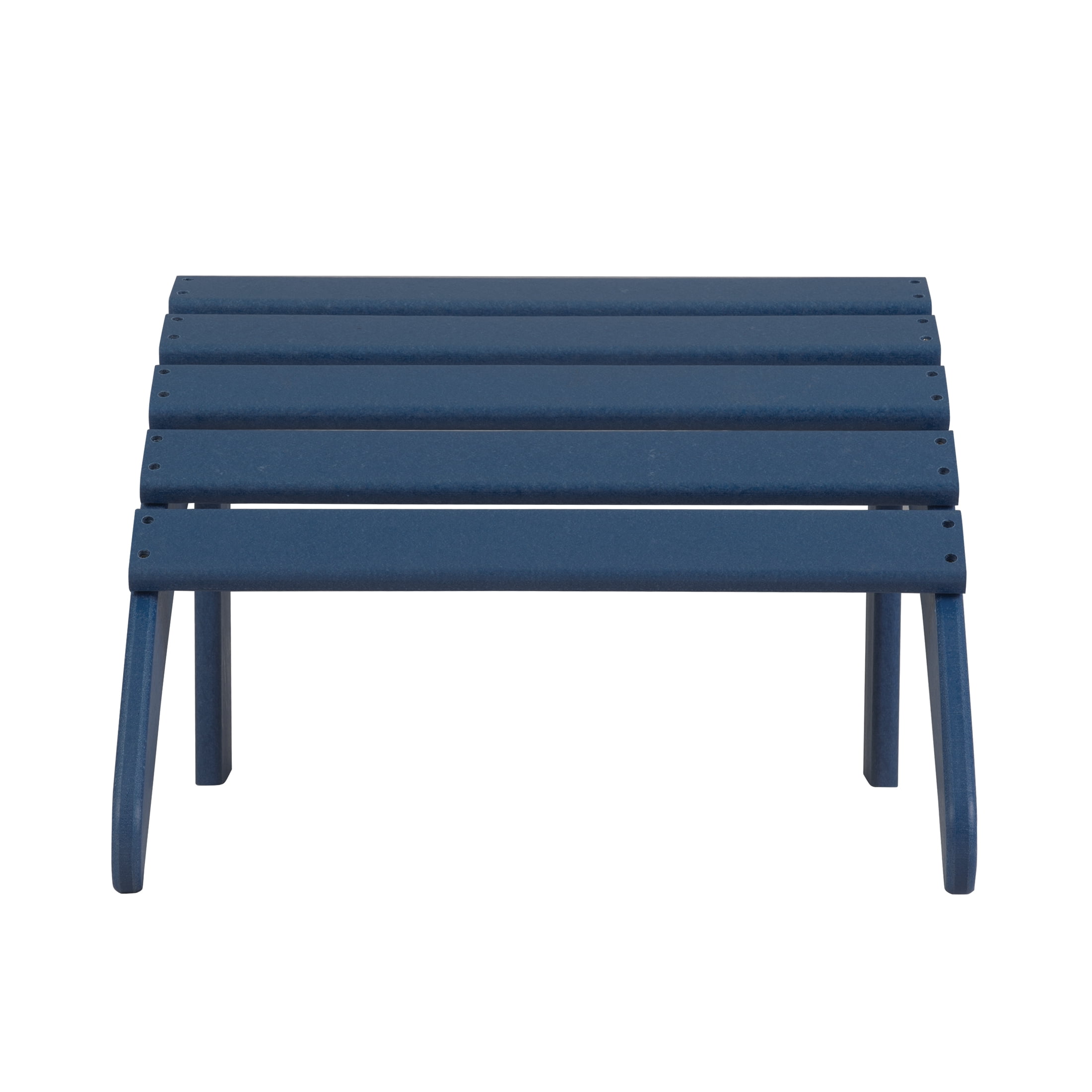 Garden Plastic Outdoor Adirondack Footrest Ottoman, Navy Blue