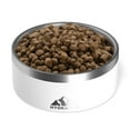 thumbnail image 2 of Hydrapeak Dog Bowl; Non Slip Stainless Steel; Water and Food Dish; Large Sized and Small Dogs; 32oz 64oz; Multiple Sizes; 4 Cup | White, 2 of 7