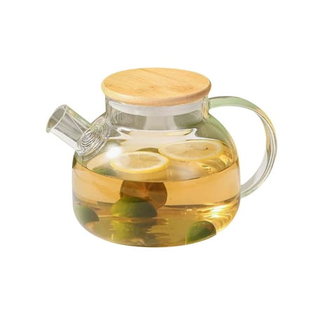 

New for 2024 Pitchers Clearance Large Capacity Steel Cap Pot Household High Borosilicate Glass Cool White Water Pot Transparent Glass Cold Water Pot