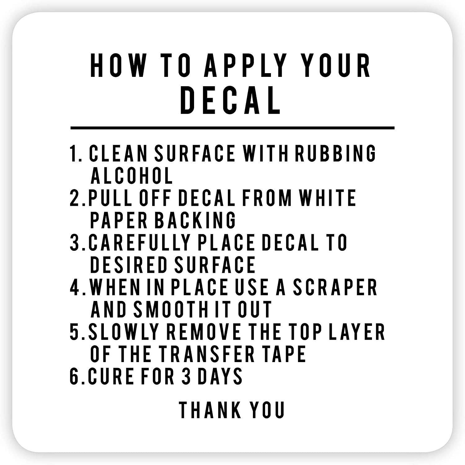 Koyal Wholesale Square Small Business Labels, How To Apply Your Decal, Set of 120